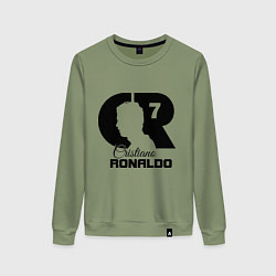 Свитшот хлопковый женский CR Ronaldo 07, цвет: авокадо