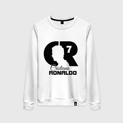 Свитшот хлопковый женский CR Ronaldo 07, цвет: белый