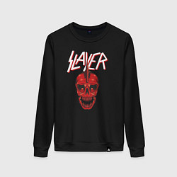 Свитшот хлопковый женский Slayer Punk, цвет: черный