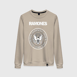 Свитшот хлопковый женский Ramones, цвет: миндальный