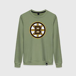 Свитшот хлопковый женский Boston Bruins, цвет: авокадо