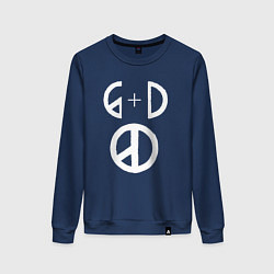 Свитшот хлопковый женский G Dragon, цвет: тёмно-синий