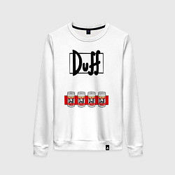 Свитшот хлопковый женский DUFF-Man, цвет: белый