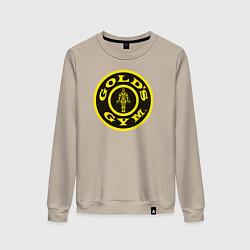 Свитшот хлопковый женский Gold's Gym, цвет: миндальный