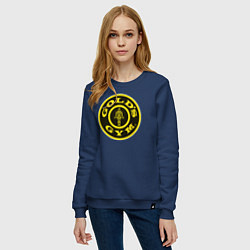 Свитшот хлопковый женский Gold's Gym, цвет: тёмно-синий — фото 2