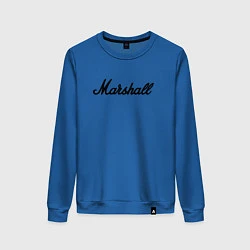 Свитшот хлопковый женский Marshall logo, цвет: синий