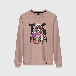 Свитшот хлопковый женский Taylor Swift, цвет: пыльно-розовый