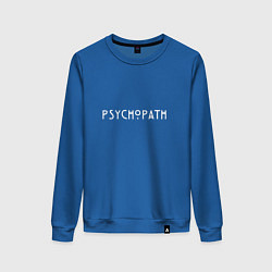 Свитшот хлопковый женский Psychopath, цвет: синий