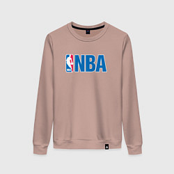 Свитшот хлопковый женский NBA, цвет: пыльно-розовый