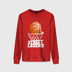 Свитшот хлопковый женский Баскетбол, цвет: красный
