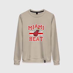 Свитшот хлопковый женский Miami Heat, цвет: миндальный