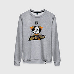 Свитшот хлопковый женский NHL: Anaheim Ducks, цвет: меланж