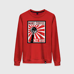 Женский свитшот Make coffee not war