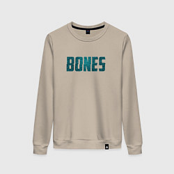 Свитшот хлопковый женский Bones, цвет: миндальный