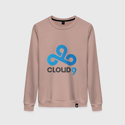 Свитшот хлопковый женский Cloud9, цвет: пыльно-розовый