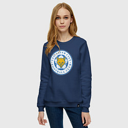 Свитшот хлопковый женский Leicester City FC, цвет: тёмно-синий — фото 2