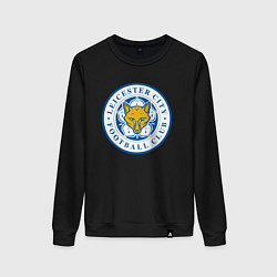 Свитшот хлопковый женский Leicester City FC, цвет: черный