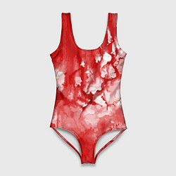 Женский купальник-боди Кровь акварельная на Хеллоуин