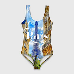 Купальник-боди 3D женский Daytime Paris, цвет: 3D-принт