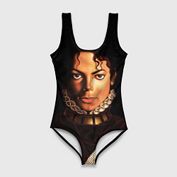 Купальник-боди 3D женский Король Майкл Джексон, цвет: 3D-принт
