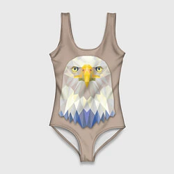 Купальник-боди 3D женский Геометрический орел, цвет: 3D-принт
