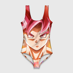 Купальник-боди 3D женский DBZ: Super Goku, цвет: 3D-принт