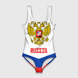 Купальник-боди 3D женский Russia Hockey Team, цвет: 3D-принт