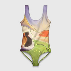 Купальник-боди 3D женский Тетрадь дружбы Нацумэ, цвет: 3D-принт