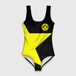 Купальник-боди 3D женский FC Borussia Dortmund: Star, цвет: 3D-принт