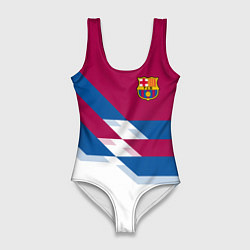 Женский купальник-боди Barcelona FC: White style