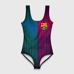 Купальник-боди 3D женский Barcelona FC: Abstract 2018, цвет: 3D-принт
