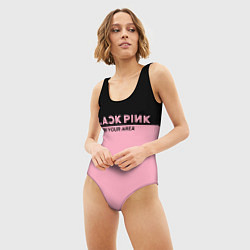Купальник-боди 3D женский Black Pink: In Your Area, цвет: 3D-принт — фото 2