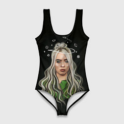 Купальник-боди 3D женский BILLIE EILISH, цвет: 3D-принт