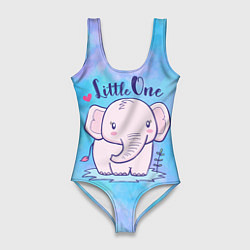 Купальник-боди 3D женский Маленький слоненок, цвет: 3D-принт