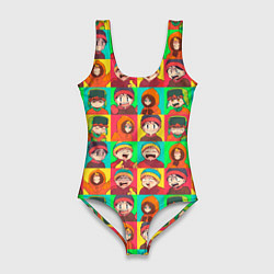 Купальник-боди 3D женский Аниме Южный парк, цвет: 3D-принт