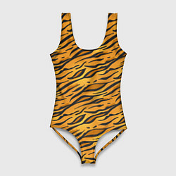 Купальник-боди 3D женский Тигровый Окрас Tiger, цвет: 3D-принт