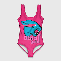 Женский купальник-боди Mr Beast Gaming Full Print Pink edition