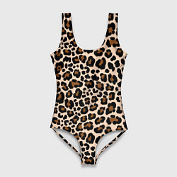 Купальник-боди 3D женский Леопардовые Пятна, цвет: 3D-принт