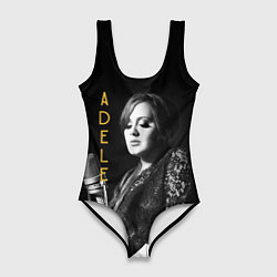 Купальник-боди 3D женский Певица Adele, цвет: 3D-принт