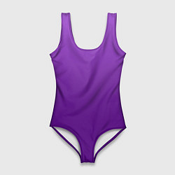 Купальник-боди 3D женский Красивый фиолетовый градиент, цвет: 3D-принт