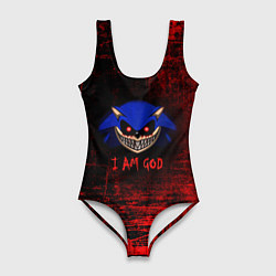 Купальник-боди 3D женский Sonic Exe, цвет: 3D-принт