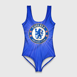 Купальник-боди 3D женский Chelsea football club, цвет: 3D-принт
