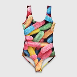 Женский купальник-боди Мармеладные червячки