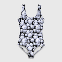 Купальник-боди 3D женский Волейбольные Мячи Volleyballs, цвет: 3D-принт