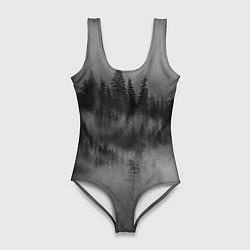 Женский купальник-боди Туманный лес - природа