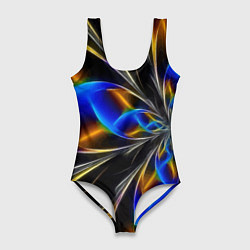Купальник-боди 3D женский Neon vanguard pattern Fashion 2023, цвет: 3D-принт