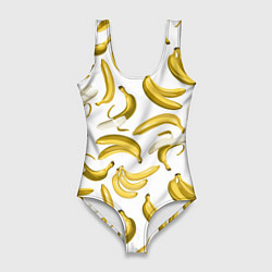 Купальник-боди 3D женский Кругом бананы, цвет: 3D-принт