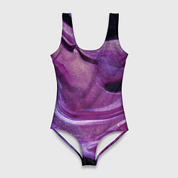 Женский купальник-боди Фиолетовая текстура