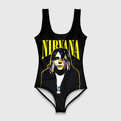 Купальник-боди 3D женский Рок - группа Nirvana, цвет: 3D-принт