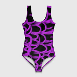 Женский купальник-боди Нити из фиолетовой краски